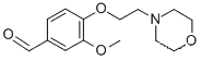 Molecular Structure of 6131-05-1 (3-Methoxy-4-(2-morpholin-4-yl-ethoxy)-benzaldehyde)